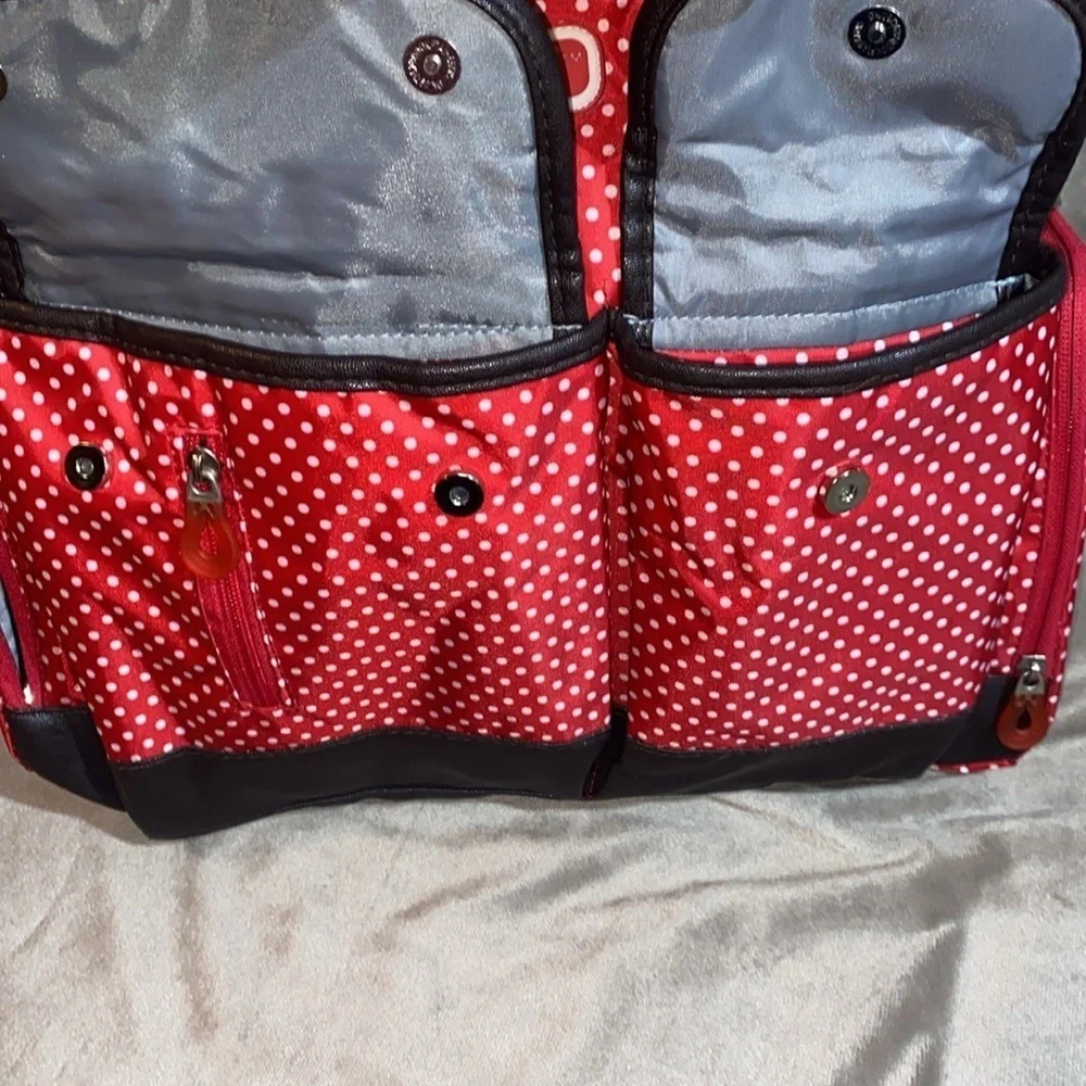 Westlife white and red polkadot diaper bag 🆕